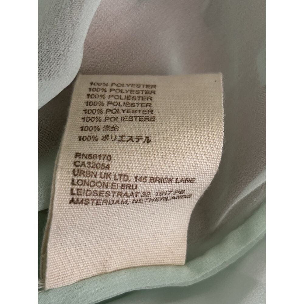 Anthropologie Mint Green Ruffle Crop Blouse - Picture 13 of 13